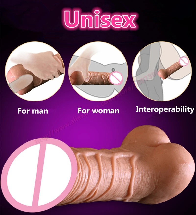 Unisex With Anal Hole Dual-use Big Dildo For Adult Masturbation Couples Flirting Gay Sex Toy Adult Products Sex Shop