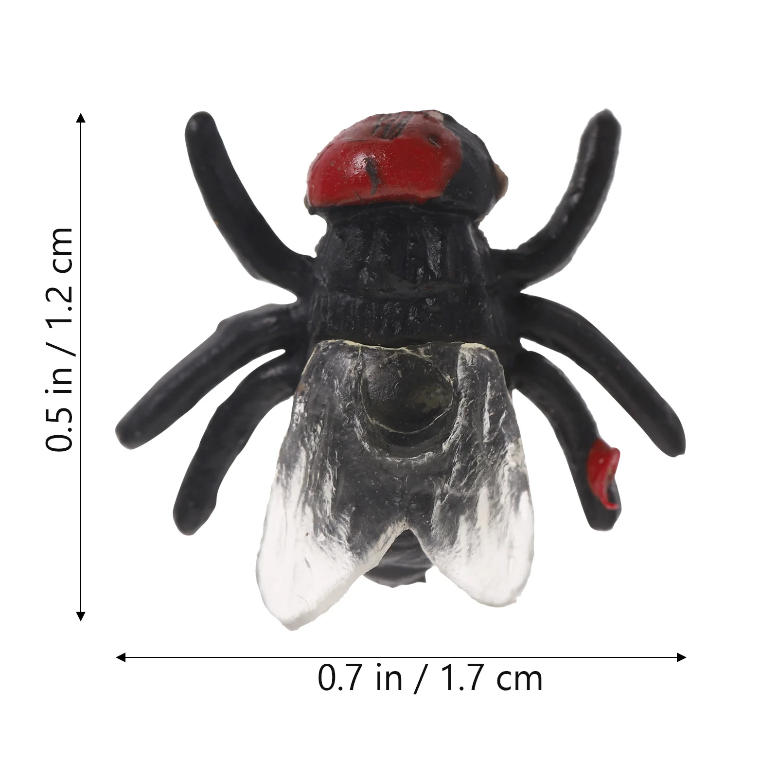 50 Pcs Fake Fly Prop Plastic Scary Insect Trick Halloween April Fools Day Decor GagsHaunted House Toys Novelty Props