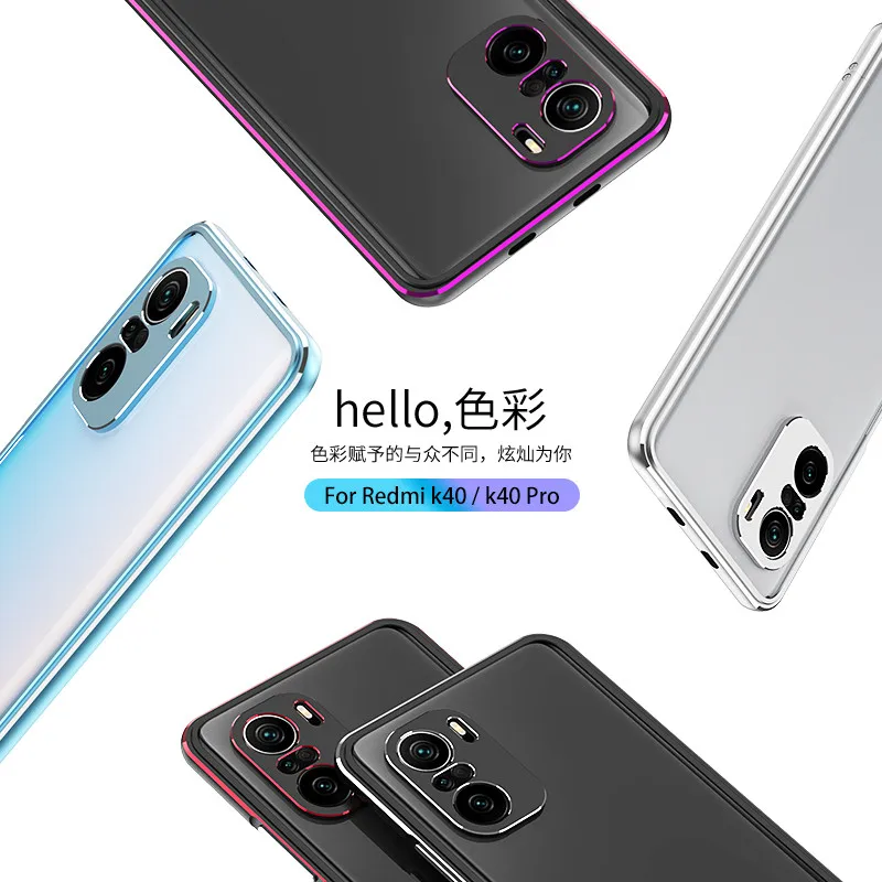 Dual Color Aluminum Metal Bumper Case For Redmi K40 Pro Plus POCO F3 Pro Border Cover CASE Carmera+Frame Protector