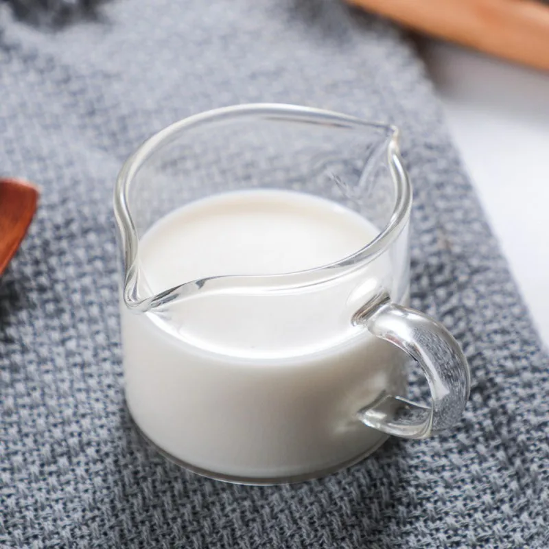 100ml Espresso Measuring Cup With Handle Double Spouts Clear Coffee Shot Glass Heat Resistant Retro Milk Jug Coffee Accessories