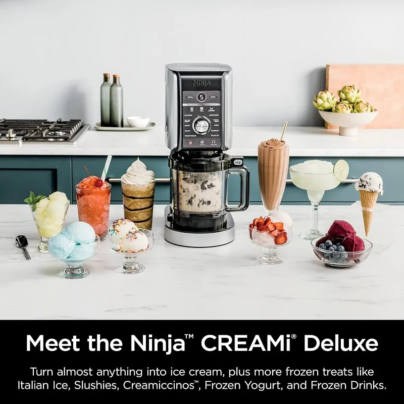 Ninja NC501 CREAMi Deluxe 11-in-1 Ice Cream & Frozen Treat Maker for Ice Cream, Sorbet, Milkshakes, Frozen Drinks & More, 2