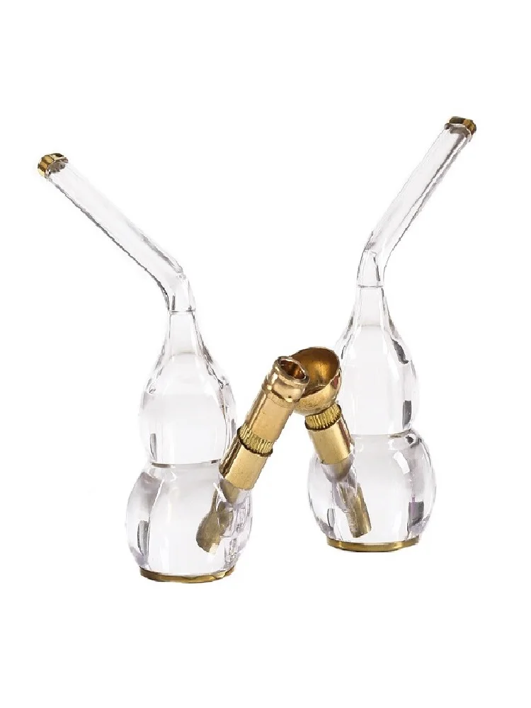 Acrylic Cigarette Tobacco Smoking Pipe With 8MM/19MM Brass Bowl Mini Shisha Hookah Water Pipe Bottle Filter Smoking kit smoking accessories tobacco pipe tobacco smoking accessories herb smoking pipe smoking pipe