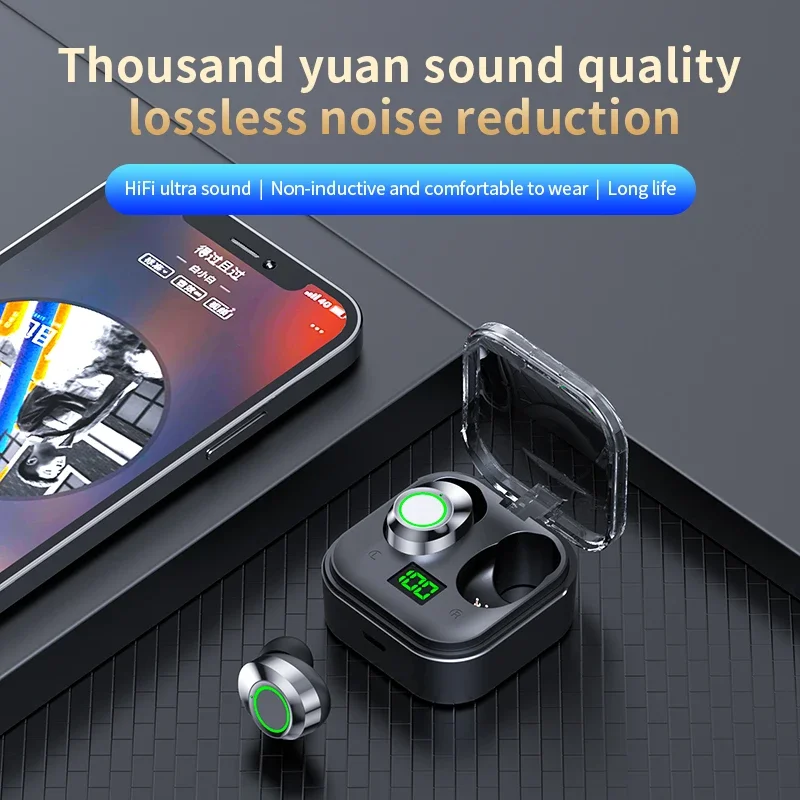 

YDmini Earphones Bluetooth 5.3 Wireless Sport Headphone HIFI Noise Cancellation Earbuds Touch Control TWS Gamer Headset with mic