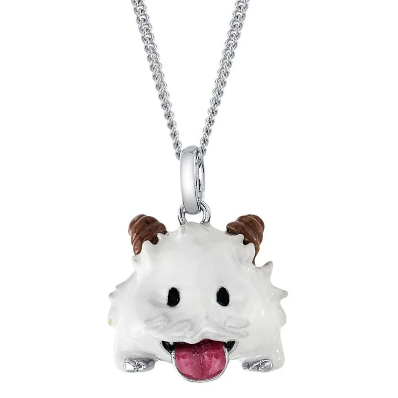 

New Pokemon Fashion Trend Cartoon Anime Game Pikachu Charmander Gengar 925 Silver Couple Necklace Pendant Jewelry High End Gift