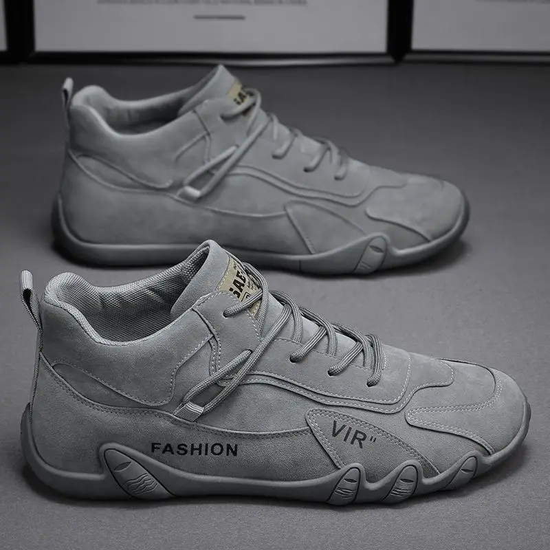 

Autumn Men's Shoes Casual Shoes Winter Warm Designer Ankle Boots Fashion Lace Up High Top Men Sneakers Non-slip Men Loafers