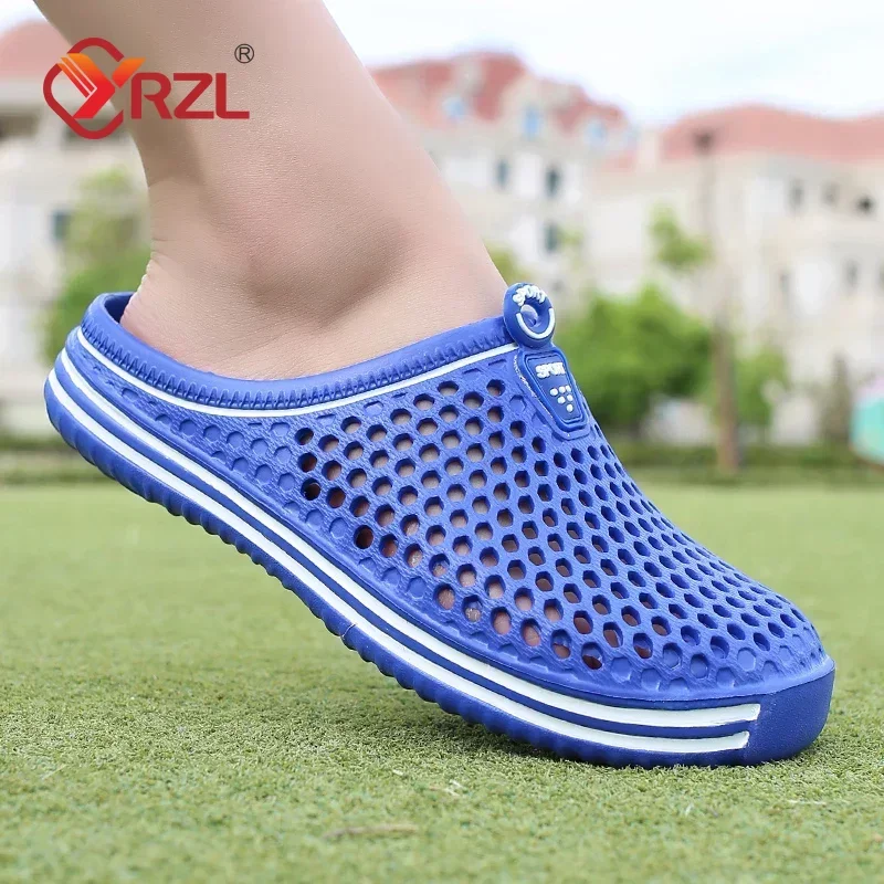 YRZL pánská bačkory pláž boty unisex dutý outdoorové ležérní muži pláž sandal převrátit flops boty protiskluzový rozměr 36-45 pánská bačkory