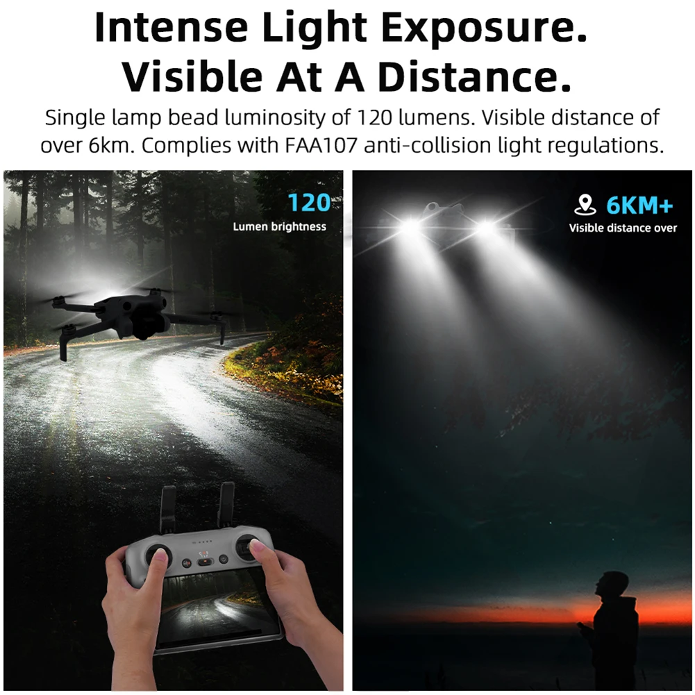 Description Picture 5 of itemBlinking LED Flash 300mAh Wireless LED Drone Strobe Light 3 Modes Anti-collision Warning Lamp for DJI Avata 2/ Mini 3/4 Mavic 3