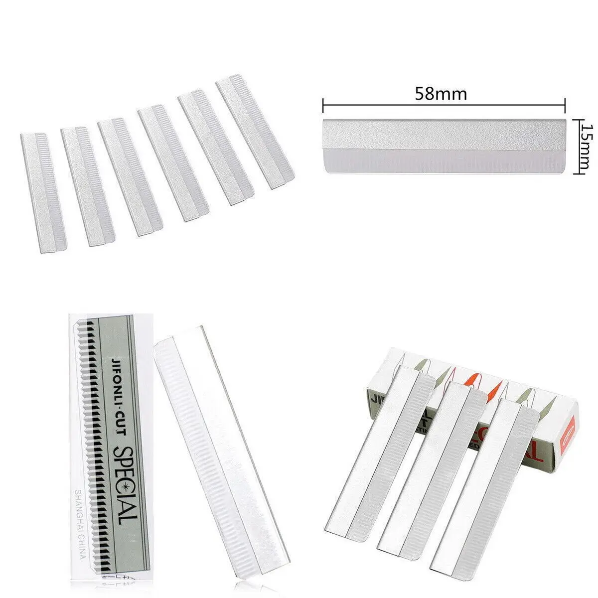 100PCS Feather Cut Special Edge Eyebrow Razor Replace Hair Face Trimmer Refills 3