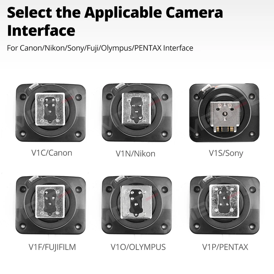 GODOX V1-S スピードライト ホットシュー換装済 ゴドックス Godox V1 V1C V1N V1S V1F V1O V1P Flash Speedlite Replace Hot Shoe