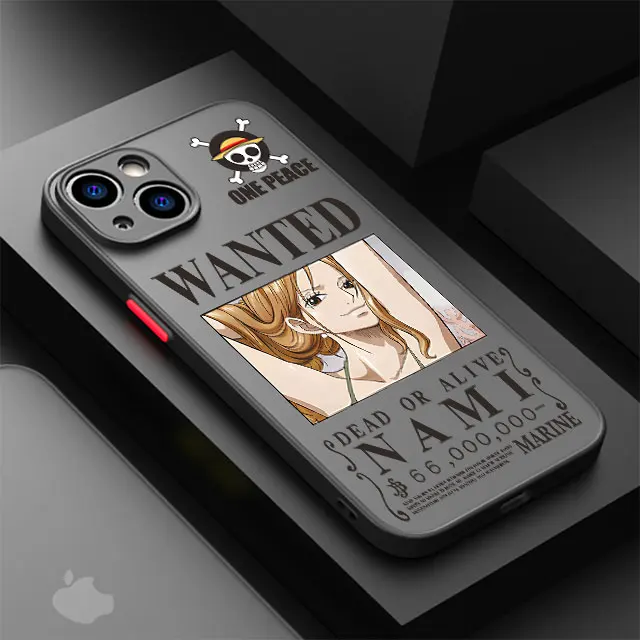 thumbnail image 1 of Funda a prueba de golpes para iPhone 12 Mini, 13, XS, X, 7, 6S, XR, SE, 14 Pro Max, 8 Plus, 15 Pro, 11 Pro, 13, PC dura, Anime, o-one Piece, Luffy, 1 of 5
