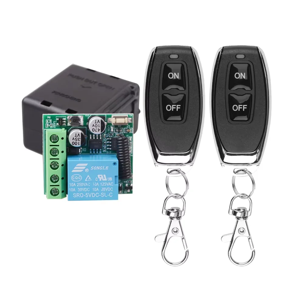DC 5-30V 5V 12V 24V 433Mhz RF 무선 원격 제어 스위치 릴레이 1CH 수신기 모듈 LED 도어 전자기 잠금 DIY