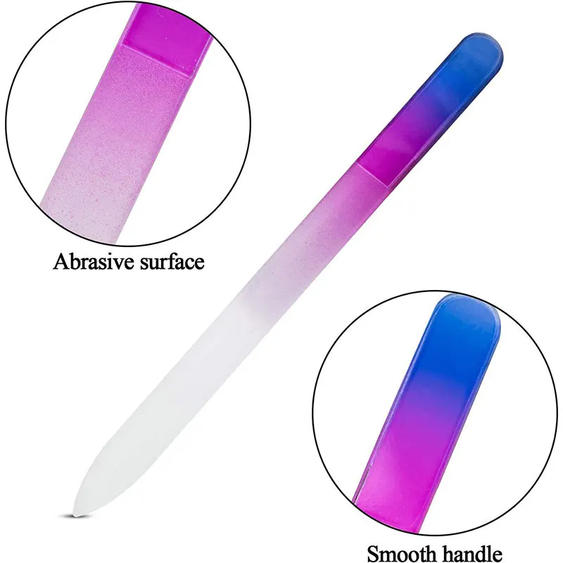 4PCS Kristall Glas Nagel Datei Langlebig Schleifen Schleifpapier Polieren Datei Maniküre Nail art Zubehör – Detail 6