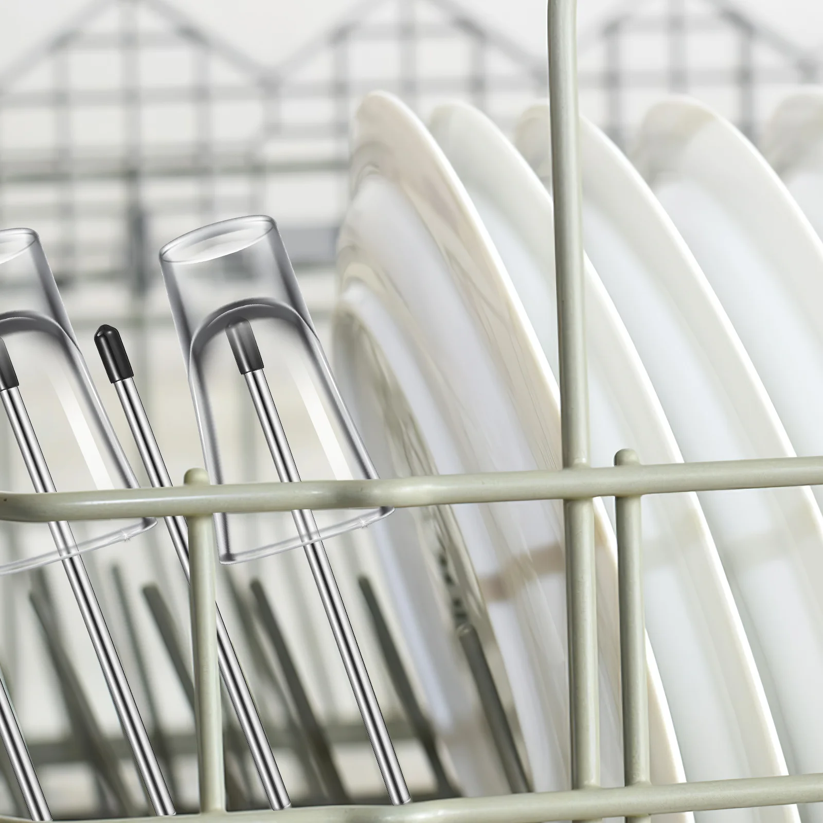 8 Pcs -in Drainer Dishwasher Baby Bottles Glass Holder Stick 5