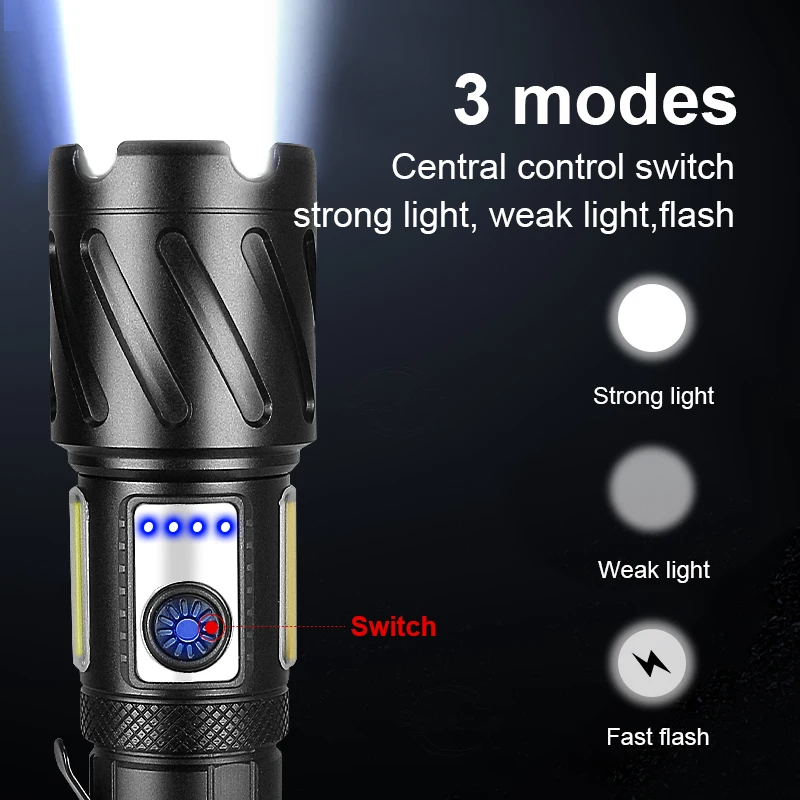 2022 Most Powerful LED Flashlight 300Watts USB Rechargeable Torch Long Shot  1500M High Power Flashlights 18650 Tactical Lantern - AliExpress