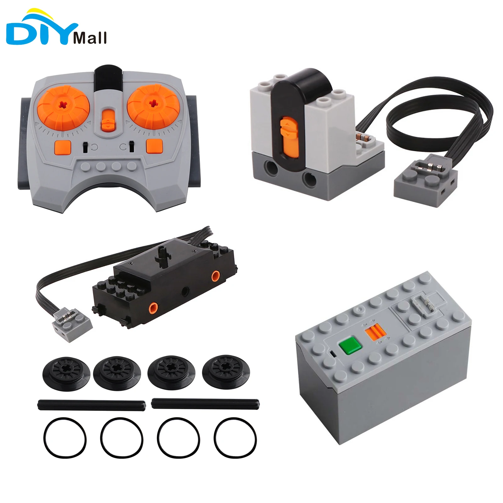 4PCSSetTechnicalMOCPowerFunctionsBatteryBoxTrainMotorIRSpeedReceiverRemoteControl