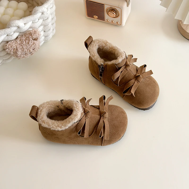Girls Winter Fuzzy Casual Shoes Soft Sole