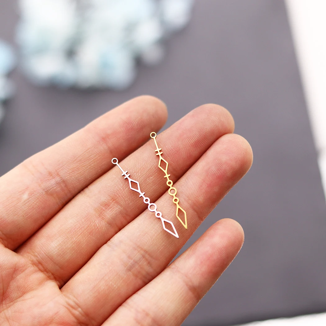 3pcs Trendy Cross Arrow Charms Hollow Rhombus Art Line Long Tassels Pendant  DIY Crafts Earrings Jewelry Making Stainless Steel - AliExpress