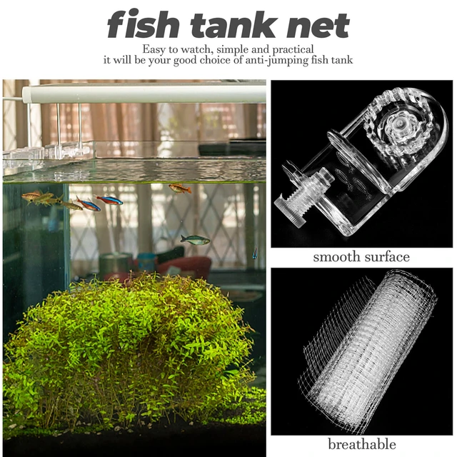 Aquarium Net Screen Fish Tank Fine Mesh Anti Jumping Protective Pets Net