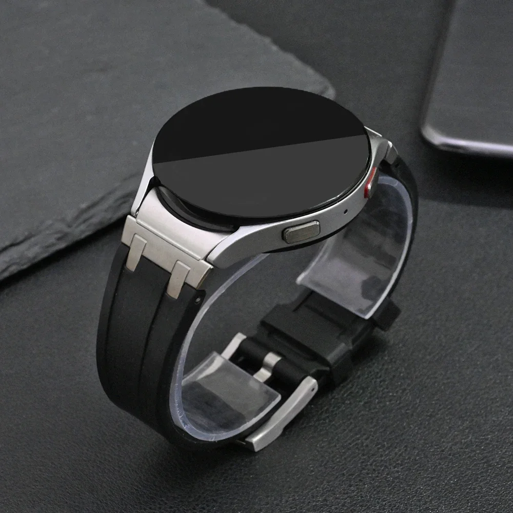 Pás pro Samsung galaxy hodinky 5 pro 6 4 klasický 40mm 44 mm 45mm ne mezery luxusní correa 42 43mm 46mm 47mm silikon guma náramek
