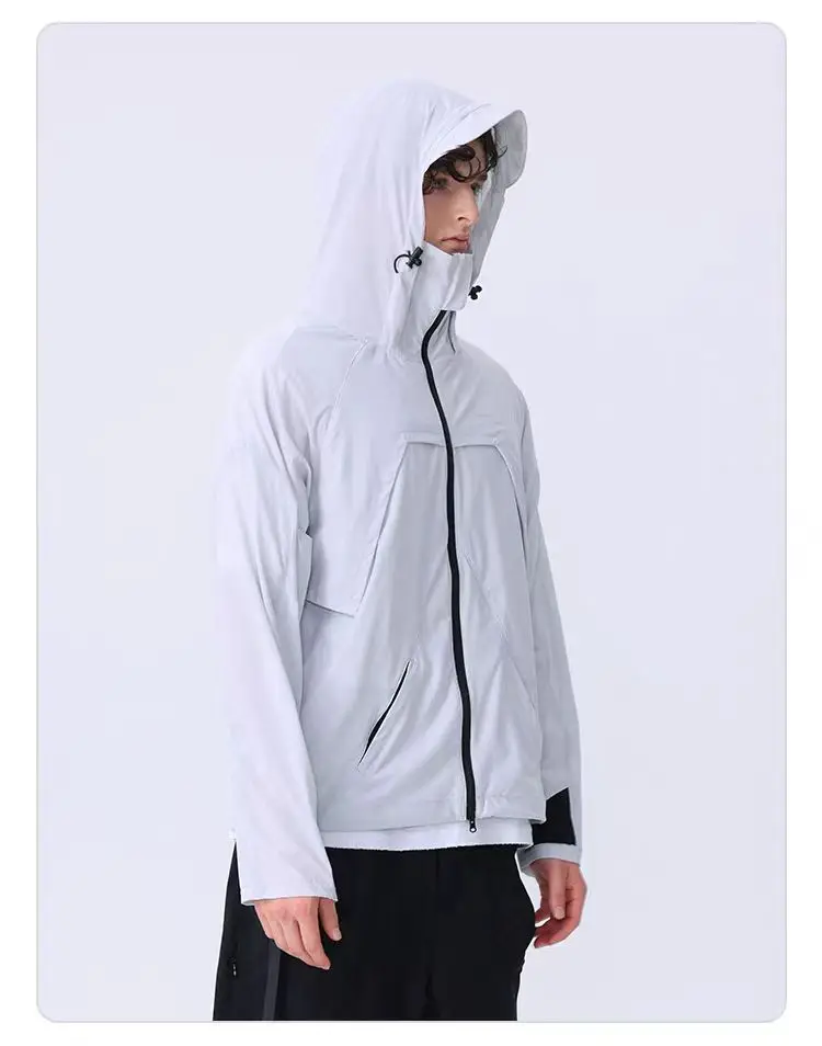 Whyworks 24ss Lightweight sun protection jacket UPF50 ideal zipper multipocket adjustable hood back vent techwear gorpcore