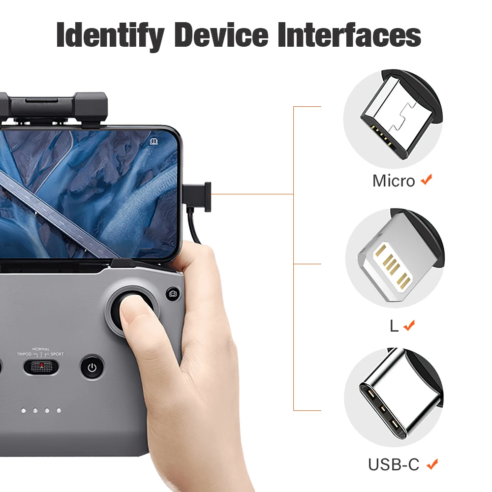 Câble de charge pour simulateur RC - Micro USB, USB C, 5 types disponibles