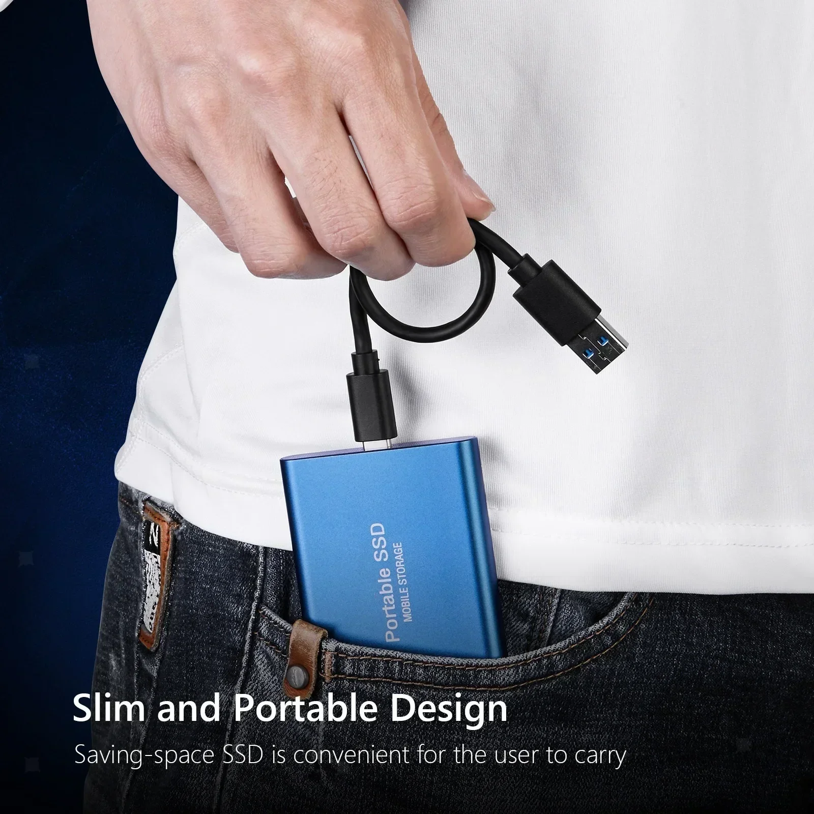 Portable SSD 1TB 2TB External Hard Drive Usb3.1