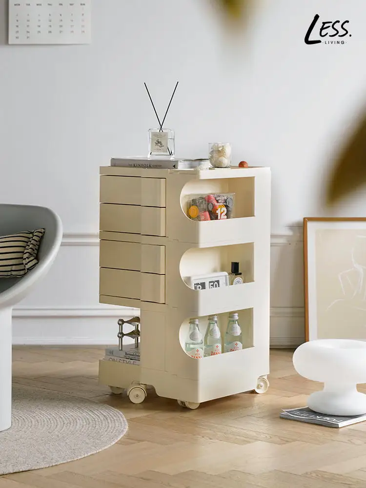 trolley organizer Storage cabinet multiple purpose bedroom plastic nightstand drawers Dressing table Living room cabinet