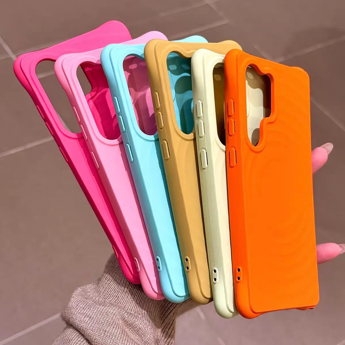 Vibrant Ripple Magnetic Protective Case - Shockproof Colorful Shell