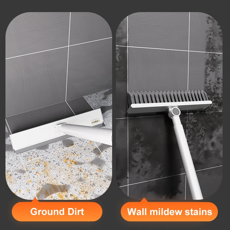 Multi-Functional Long Handle Cleaning Brush for Bathroom and Kitchen Surfaces