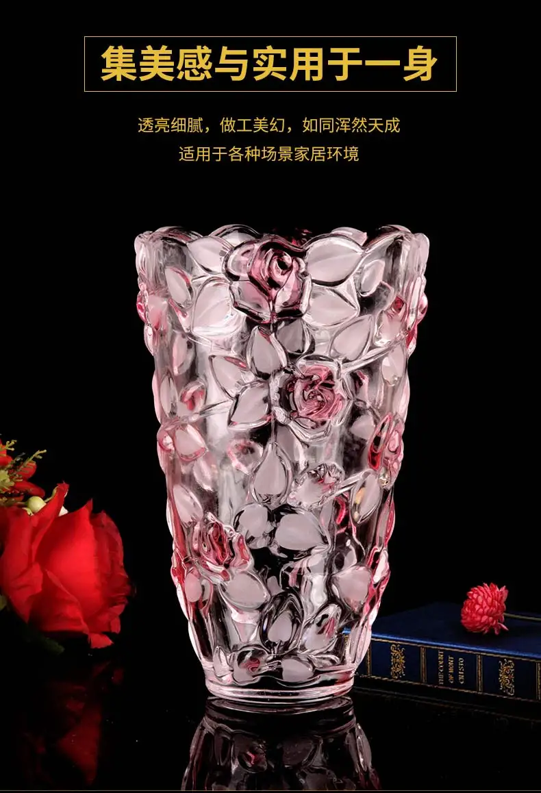 Crystal Glass Rose Vase 5