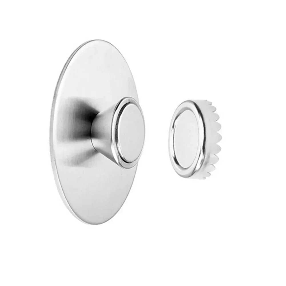 1PC Portable New Magnetic Soap Holder 2.2*0.6cm Stainless Steel Dispenser Kitchen Bathroom Wall Mounted 4
