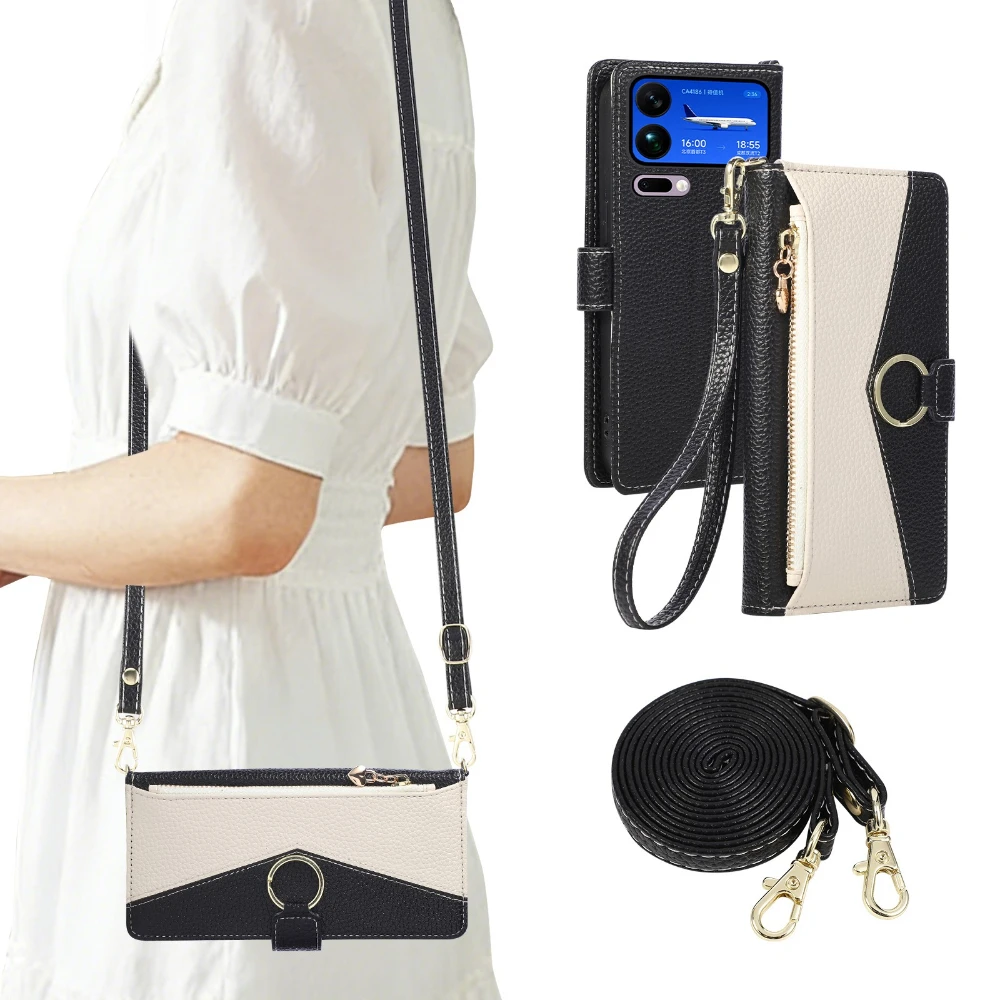 Crossbody Leather Wallet Case with Stand Feature - Premium Phone Cover