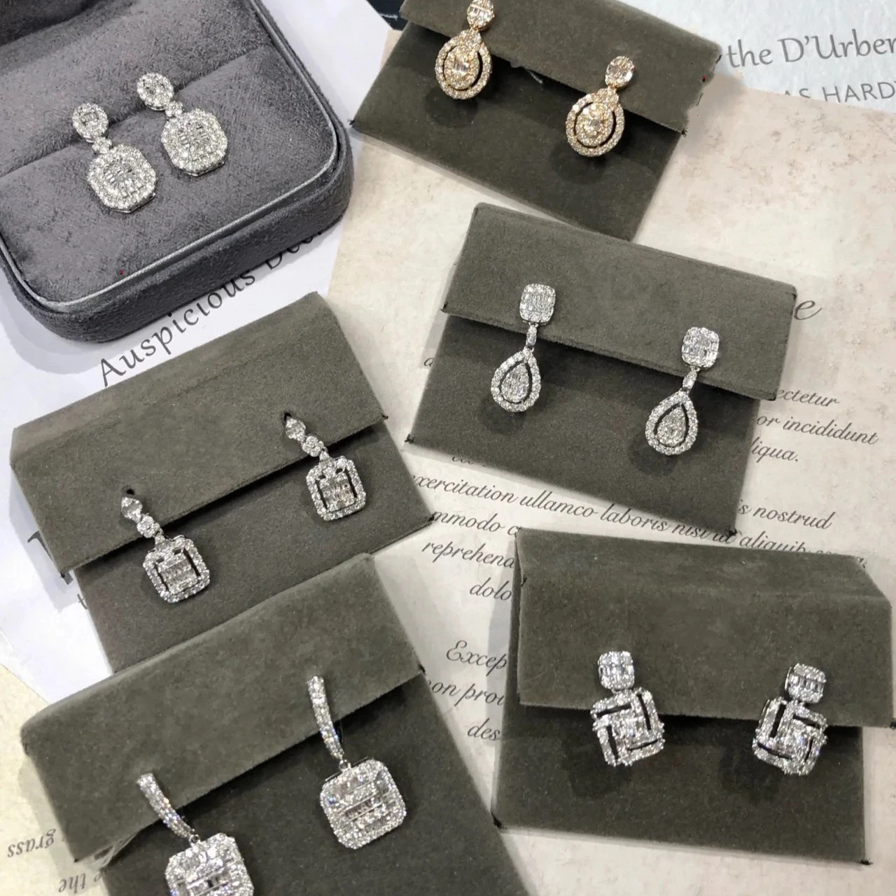 Pendientes colgantes de diamantes de laboratorio para mujer, joyería de plata de ley pendientes de gota para regalo de joyería nupcial|Pendientes| - AliExpress