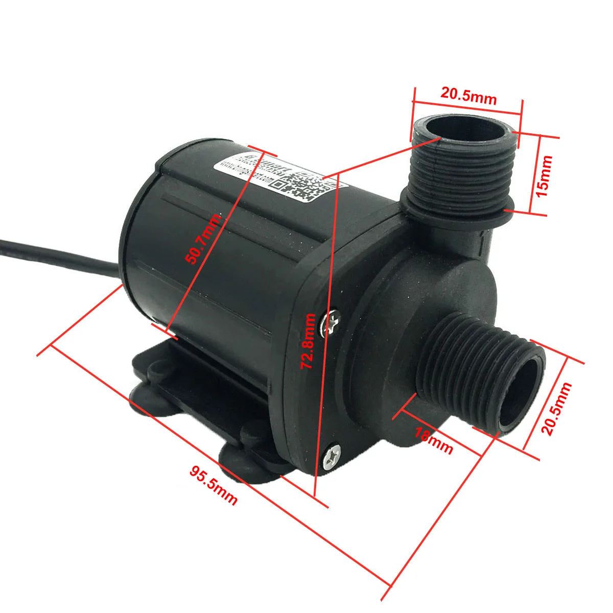 

Brushless Water Pump SR1000B 12V Micro Seawater Aquarium Booster Pump 24V Fish Tank 1100-2000L/H Rockery 2.1-5M Underwater