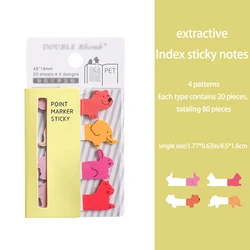 Aesthetic Index Stickers with Vibrant Sticky Notes (Yellow)