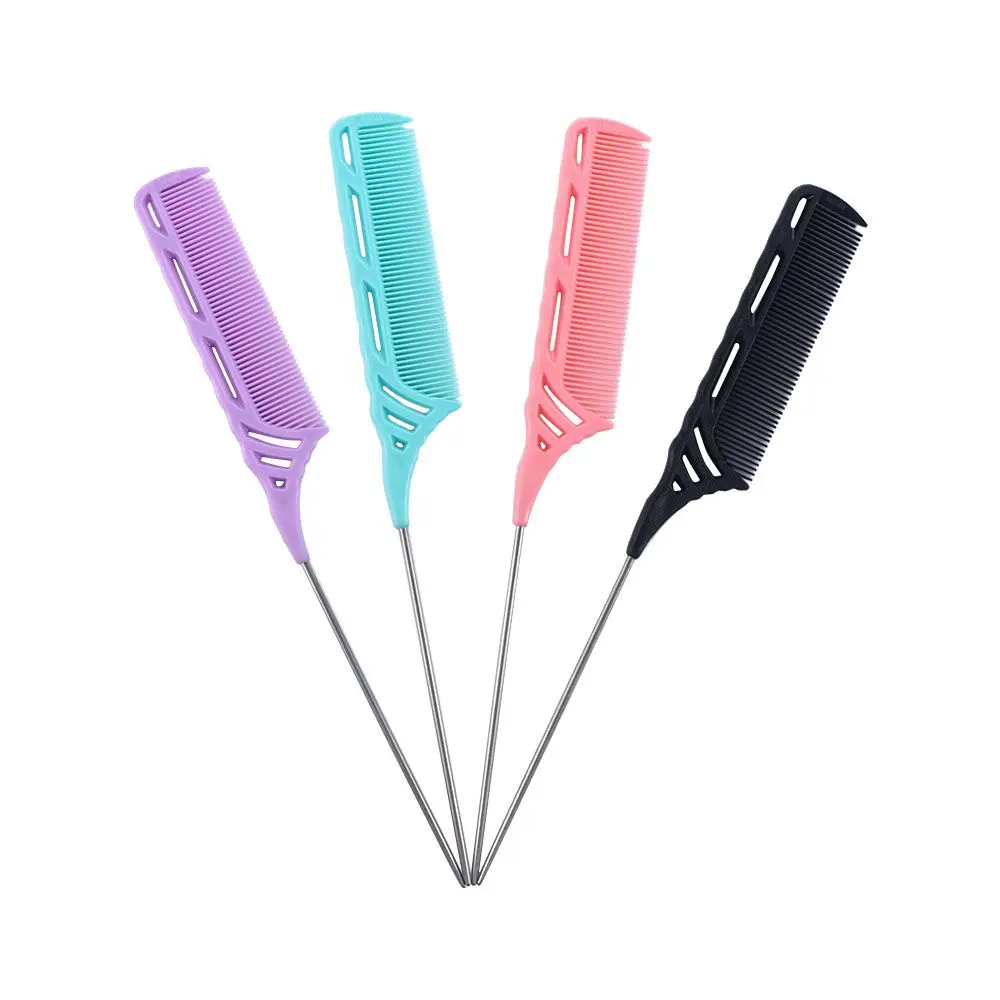 For Hair Dyeing Fine-tooth Hair Beauty Tools Hair Tail Comb Sharp Tail Styling Comb Hair Edge Trimmer Rat Tail Combs