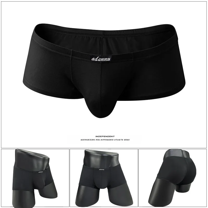 Simple, solid color, new thin Modal boxers, low waist and light boxers AD741 4