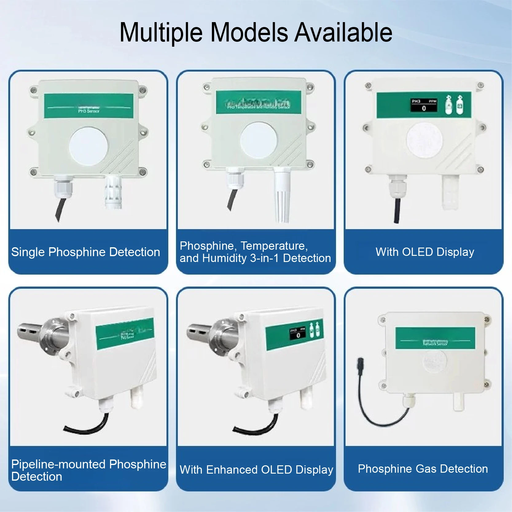 Phosphine Gas Detector Wall-Mounted PH3 Sensor Gas Monitor Fixed Detector Phosphine Leak Alarm Analyzer