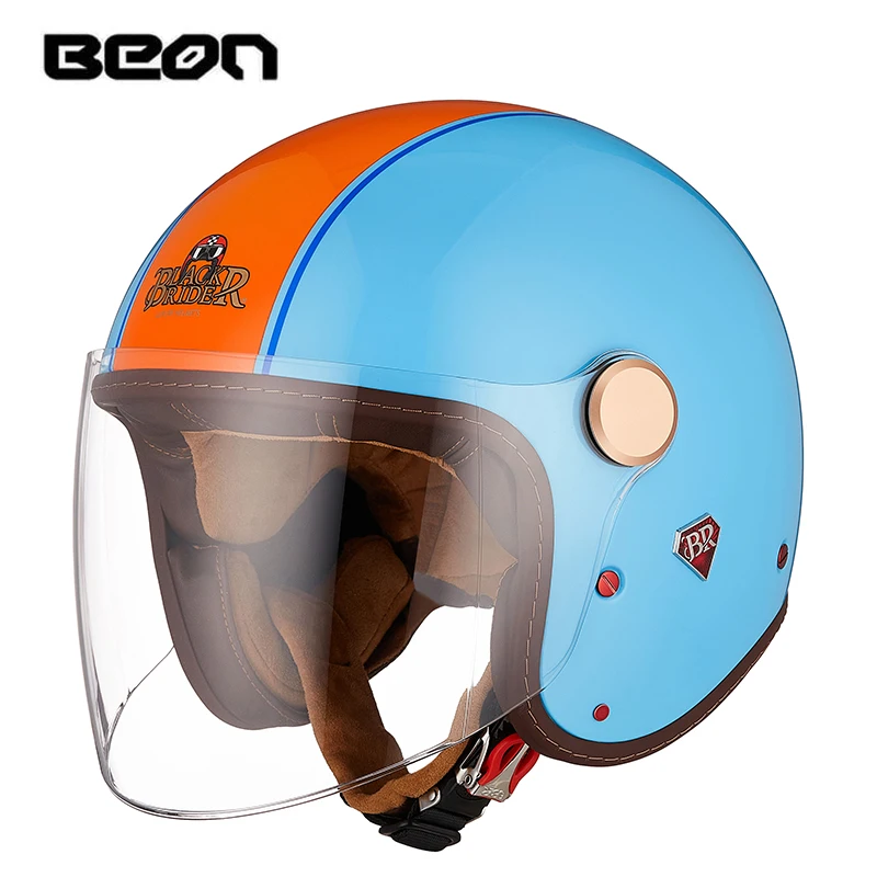 BEONFiberglassCarbonFiberFashionNewRetroOpenFaceHelmets
