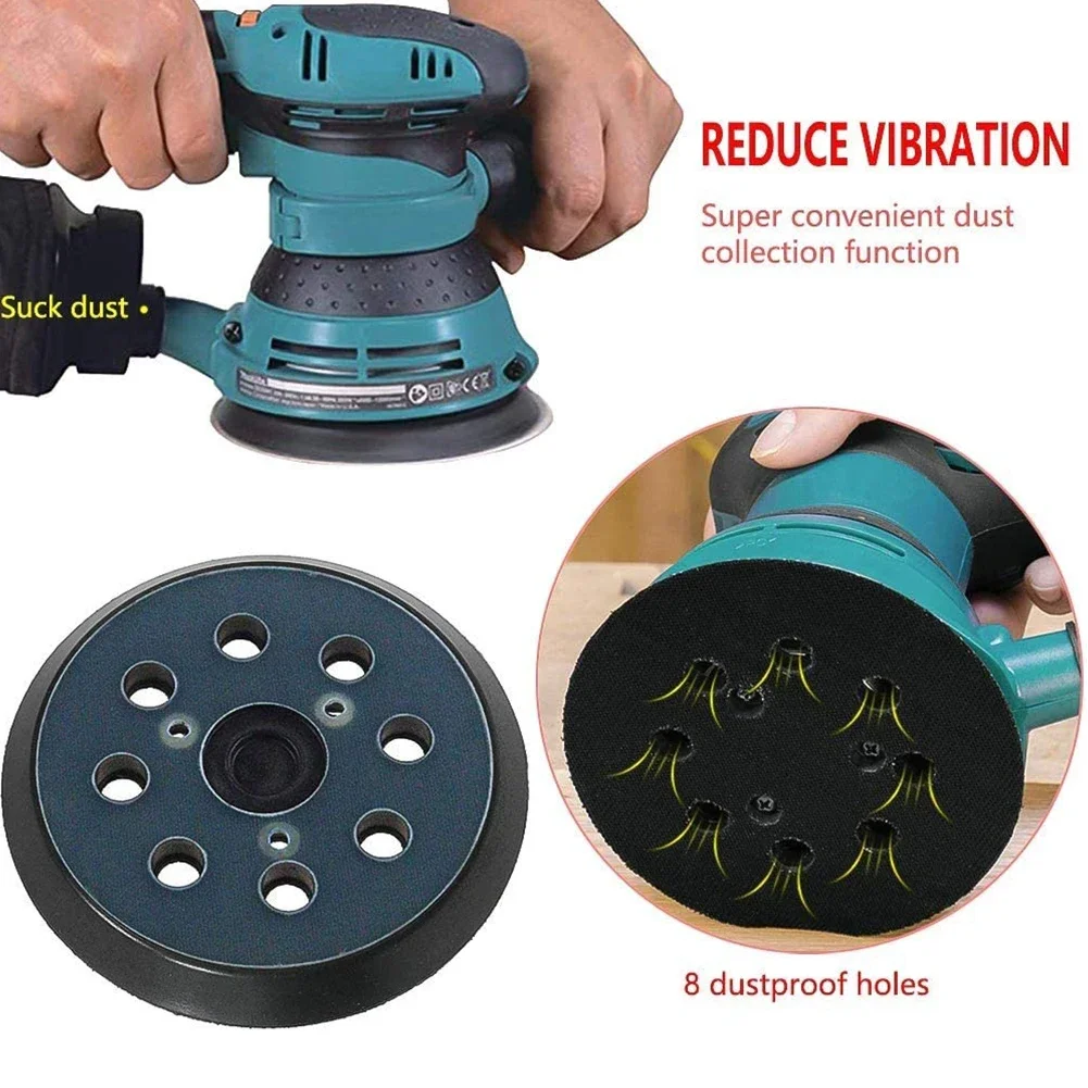 Sanding pads 5 Inch 8 Hole Round Hook And Loop Backing Pad Sander Pad For Makita 743081-8 BO5030 BO5031 BO5041 Random Orbital Sanders