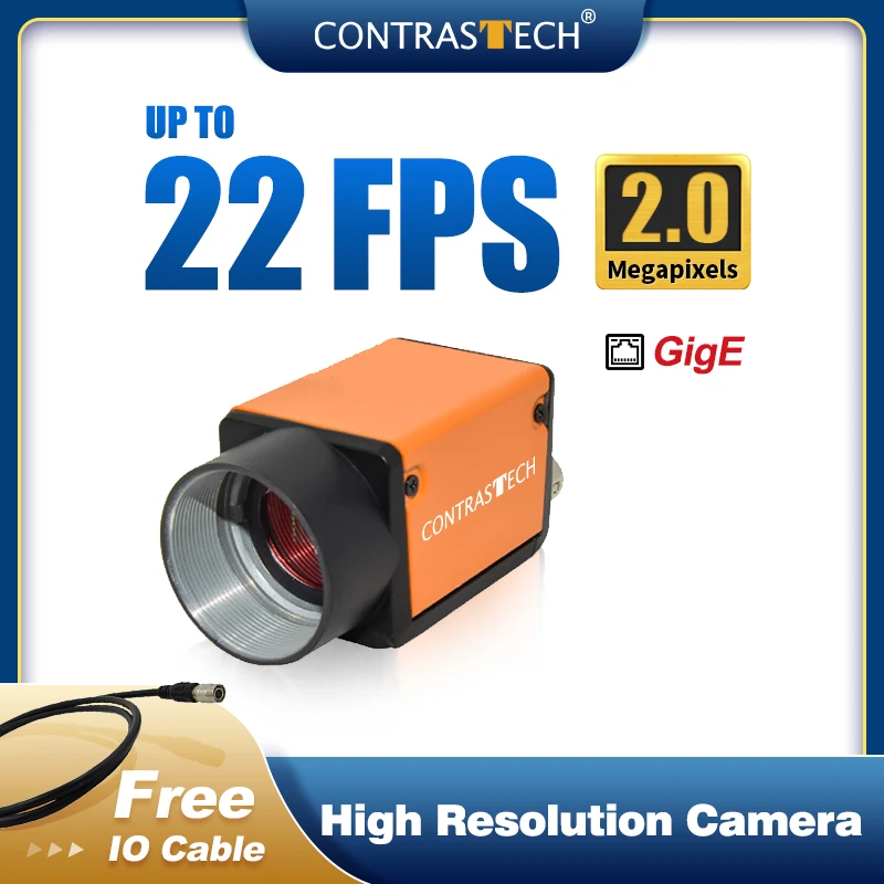 고해상도 롤링 셔터 GigE 산업용 기계 비전 카메라, CMOS IMX290, 2MP 22fps