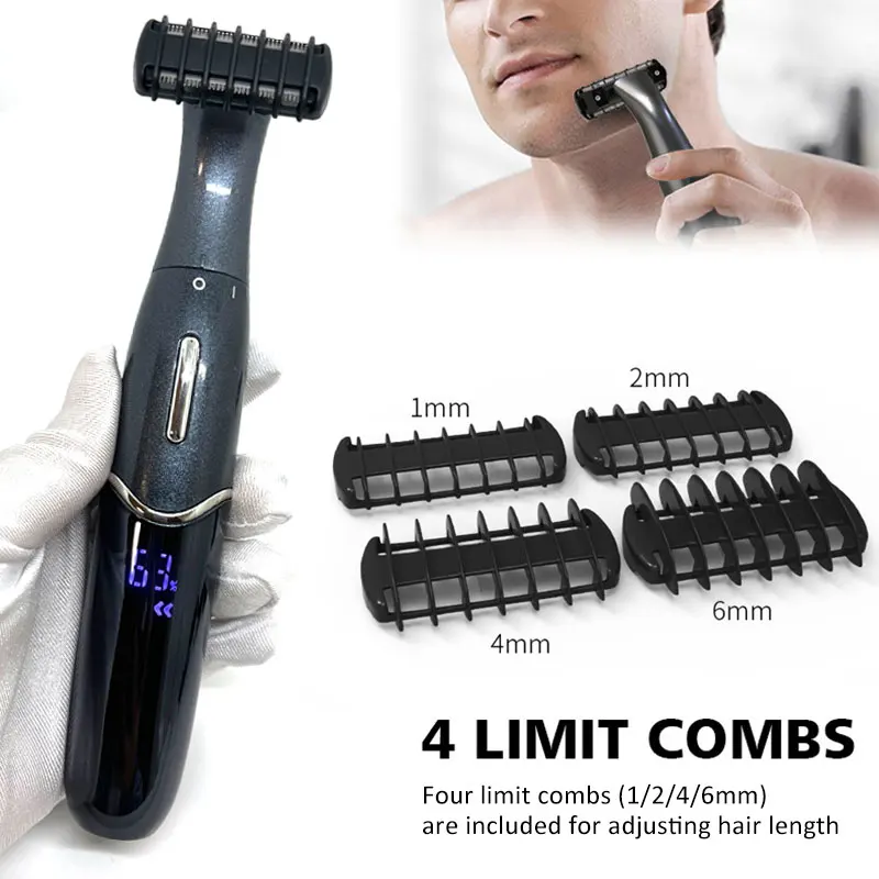 Intimate Areas Haircut Precision Shaver Men Bikini Line Sensitive Razor Balls Eggs Pubic Hair Shaving Trimmer Face Beard Clipper 3
