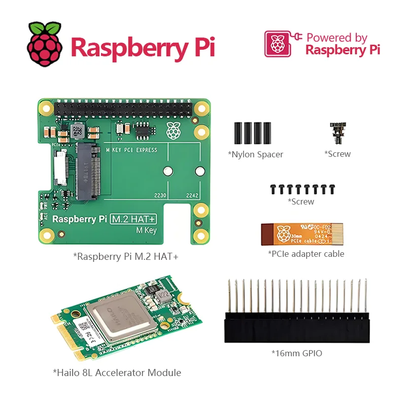 Official Raspberry Pi 5 AI Kit for raspberry pi 5 combines