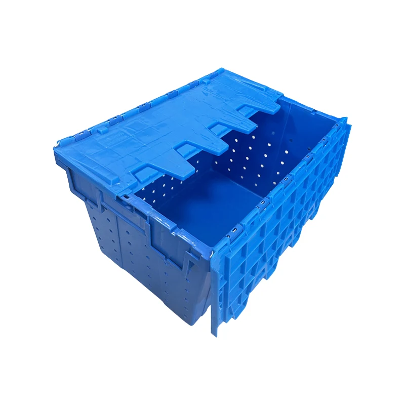 Heavy Duty Lobster Fish Folding Collapsible Stackable Storage Crate Plastic For Sale