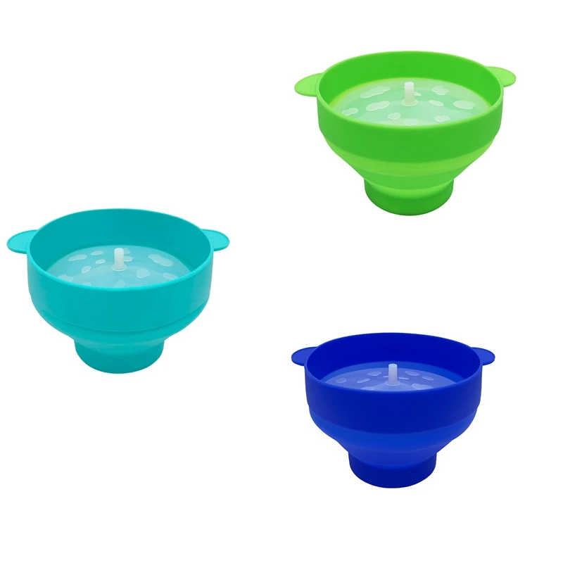 Popcorn Microwave Silicone Foldable Kitchen Easy Tools DIY Popcorn Bucket Bowl Maker With Lid