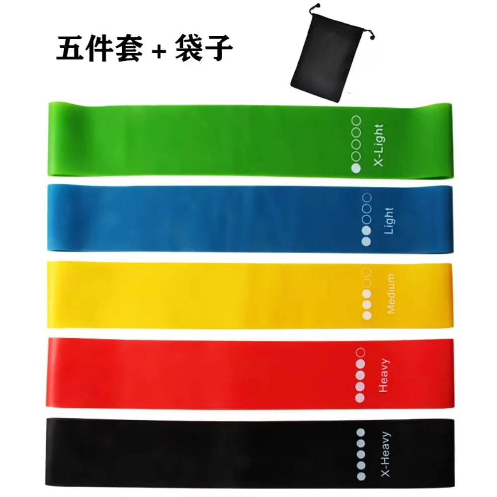TPE Resistance Bands Set 5 Levels, Elastic Exercise Loops for Yoga Squat Arm Leg Glute Shaping, Home Gym Workout - Image 3