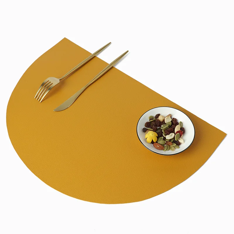 PU Leather Semicircle Placemat 5