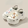 2024 New Sandals DIY Cute Cartoon Clogs Women Mules 7cm Platform Beach Slippers Cave Hole Female Garden Shoes For Students Girls 1
