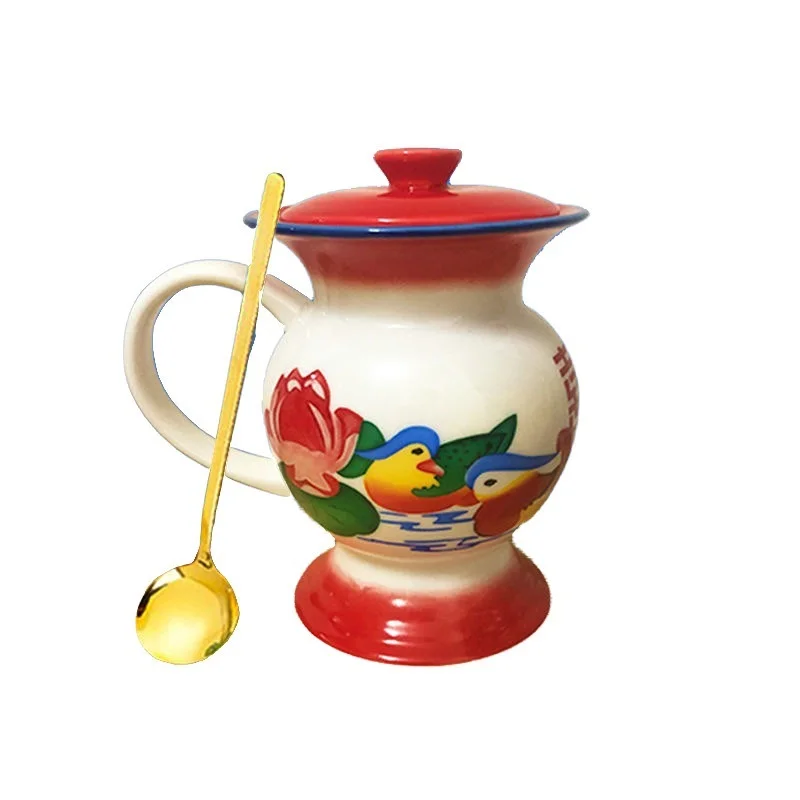 

Spittoon Water Cup Sand Sculpture Birthday Gift for Boyfriend Girlfriend Creative Spoof Couple Trash Can Mug Enamel Cup