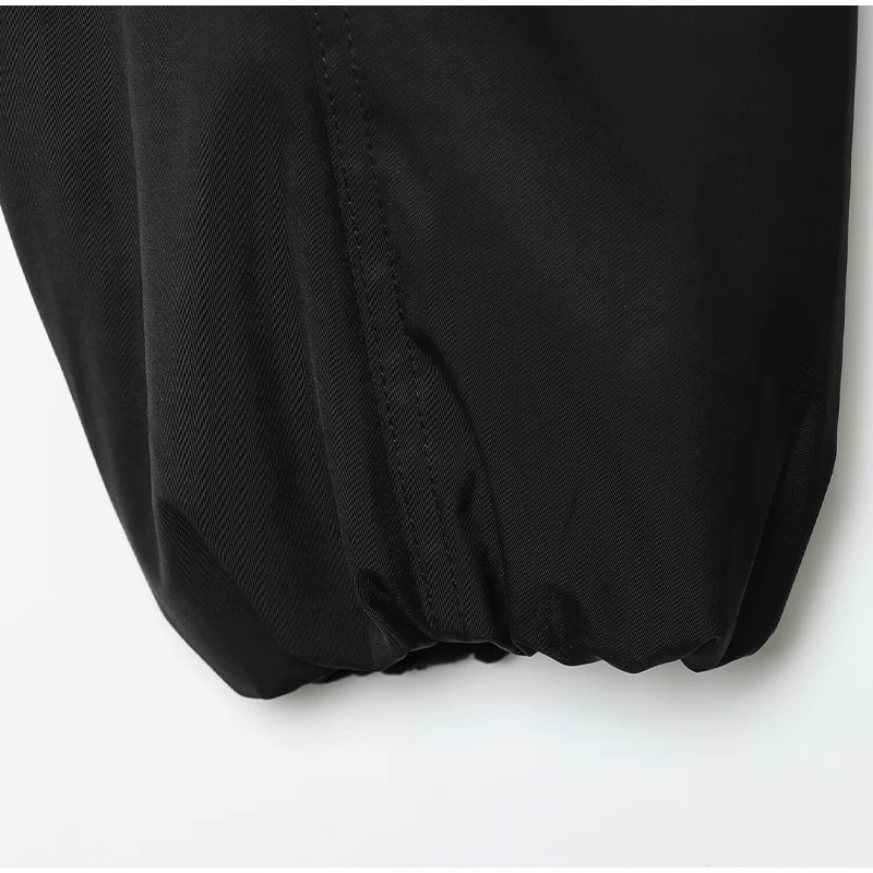 Mode Schwarz Wasserdichte Kapuzenjacke Frauen Volle Hülse Front Zipper Taschen Gestellte Oberbekleidung 2025, Herbst Weibliche Sport Mantel – Detail 12